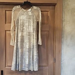 Gold shimmer dress nwot!